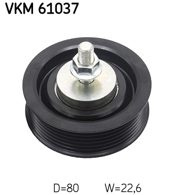 Deflection/Guide Pulley, V-ribbed belt - VKM 61037 SKF
